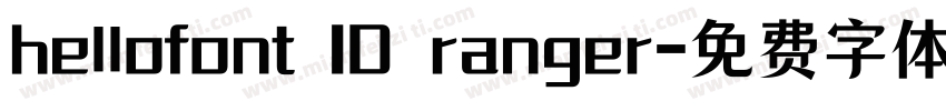 hellofont ID ranger字体转换